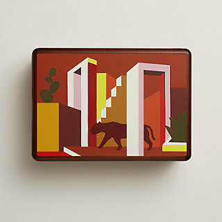 Casaque Felin dans un Jardin Mexicain watch and cufflink box 